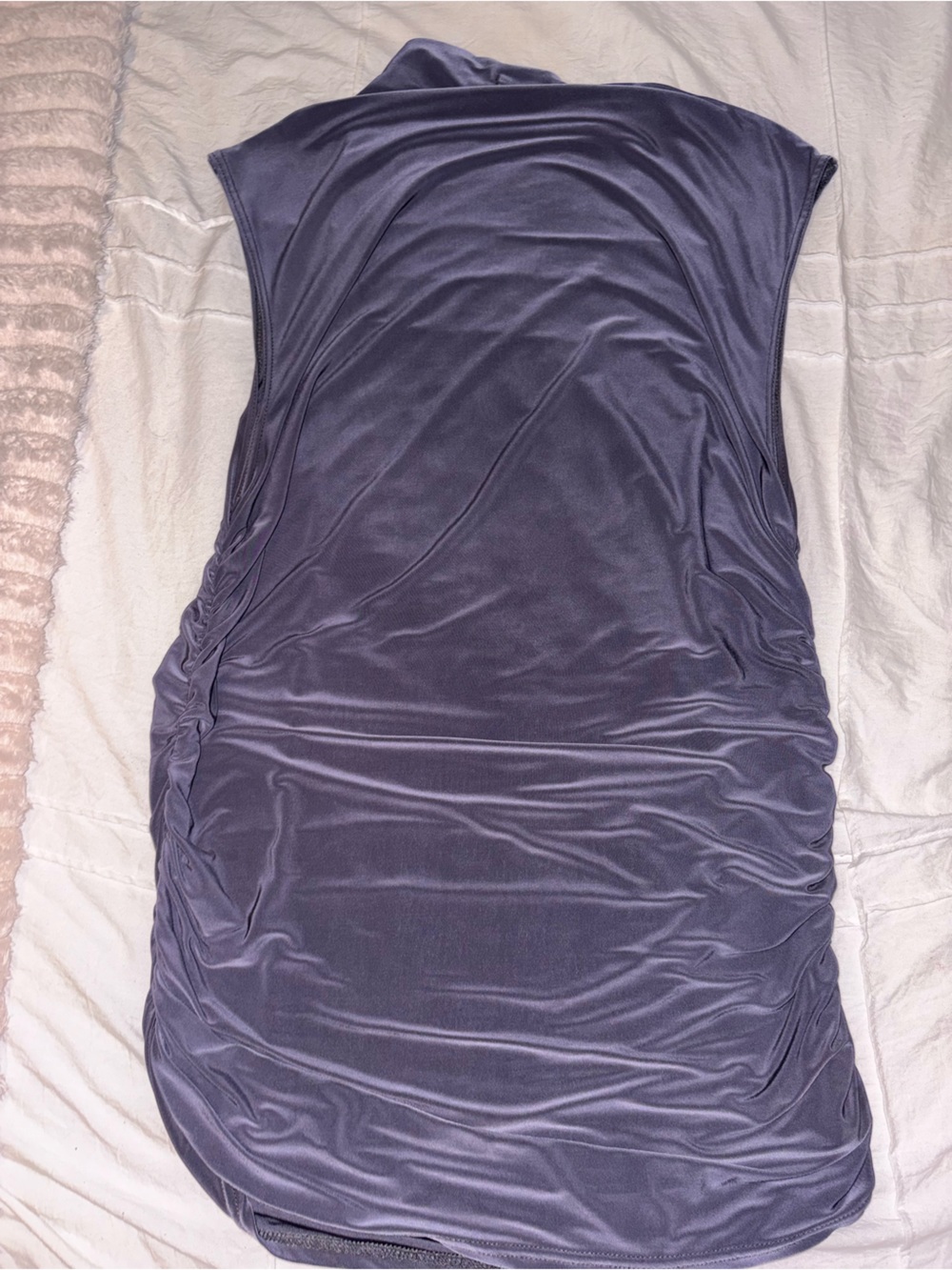 Boohoo Slate Gray Strapless Ruched Top